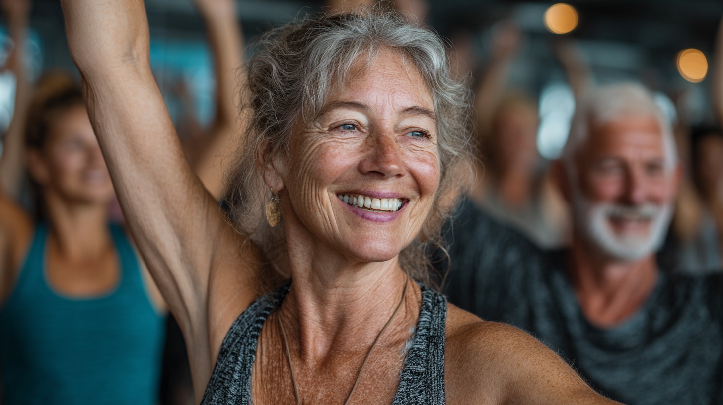 Група старших людей під час тренування